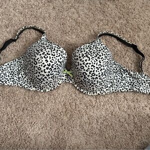 Victoria's Secret Black and White Animal Print Bra